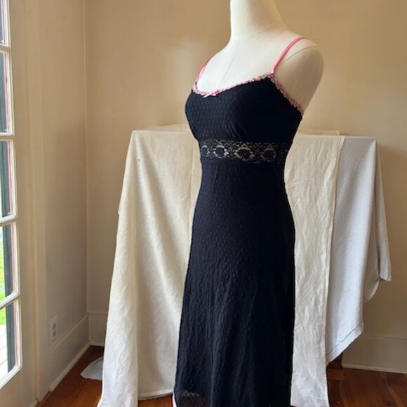 Vintage Betsey Johnson New York Mesh Swiss Dot Dress - Picture 2 of 9